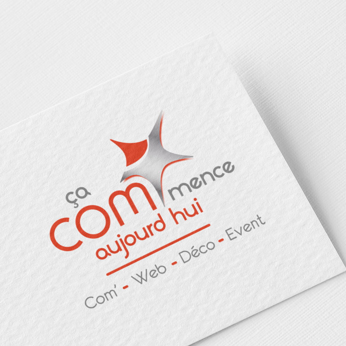 logo ça com'mence aujourd'hui - agence de communication douai