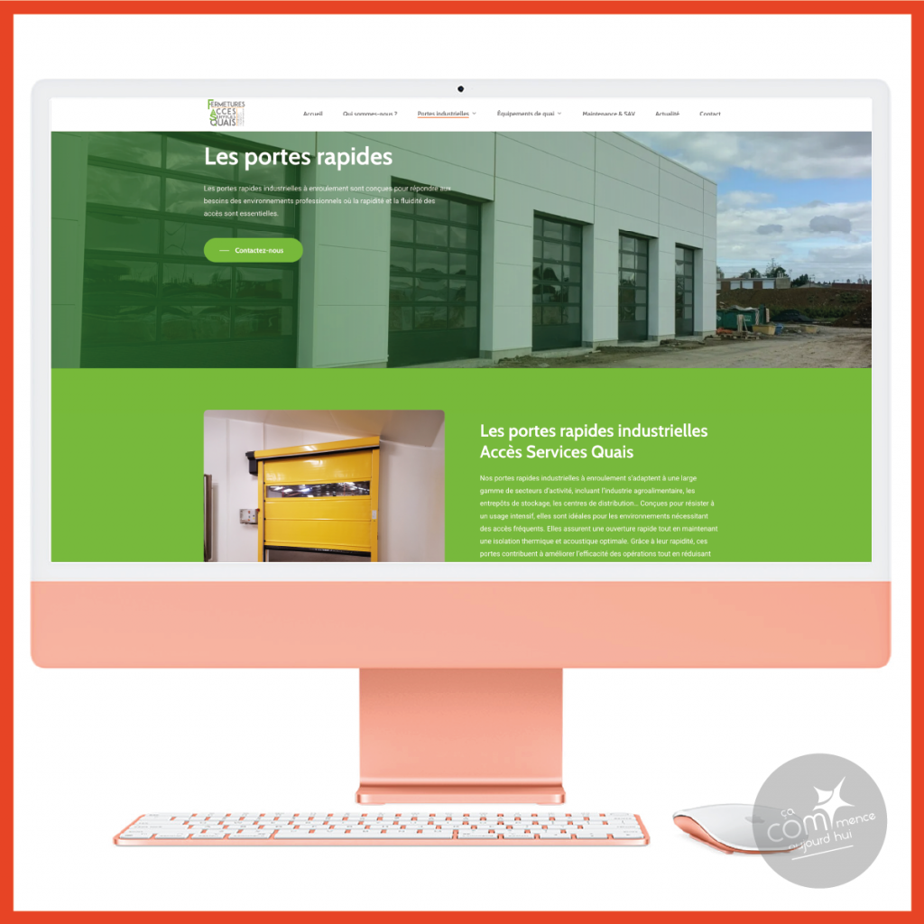site ia vitrine fermetures accès services quais