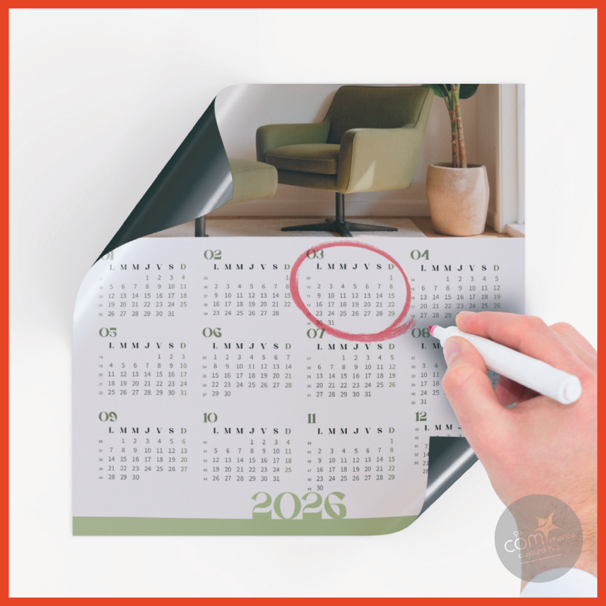 votre calendrier pour 2026