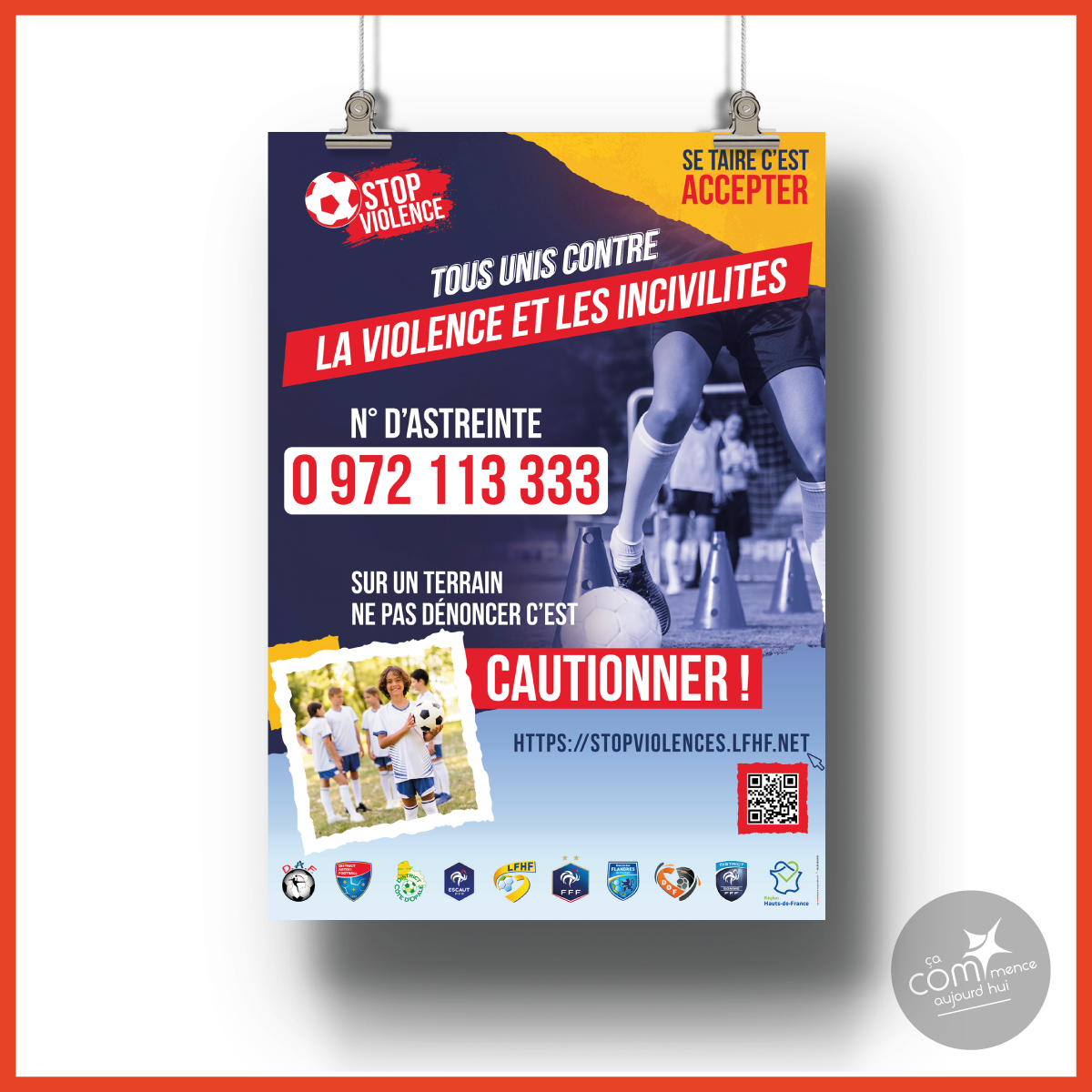 Campagne STOP VIOLENCE ligue de football des hauts-de-france